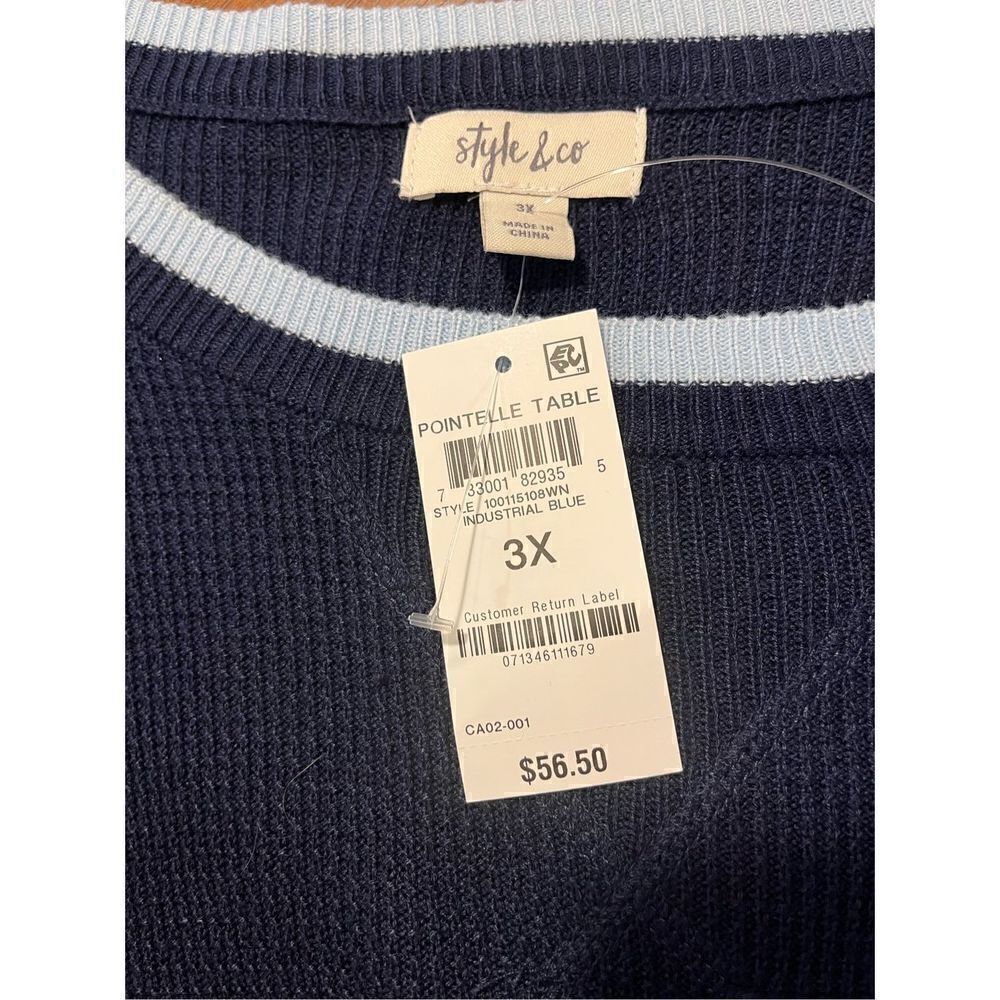 Style & Co Pointelle top sz 3X NWT - Picture 3 of 3
